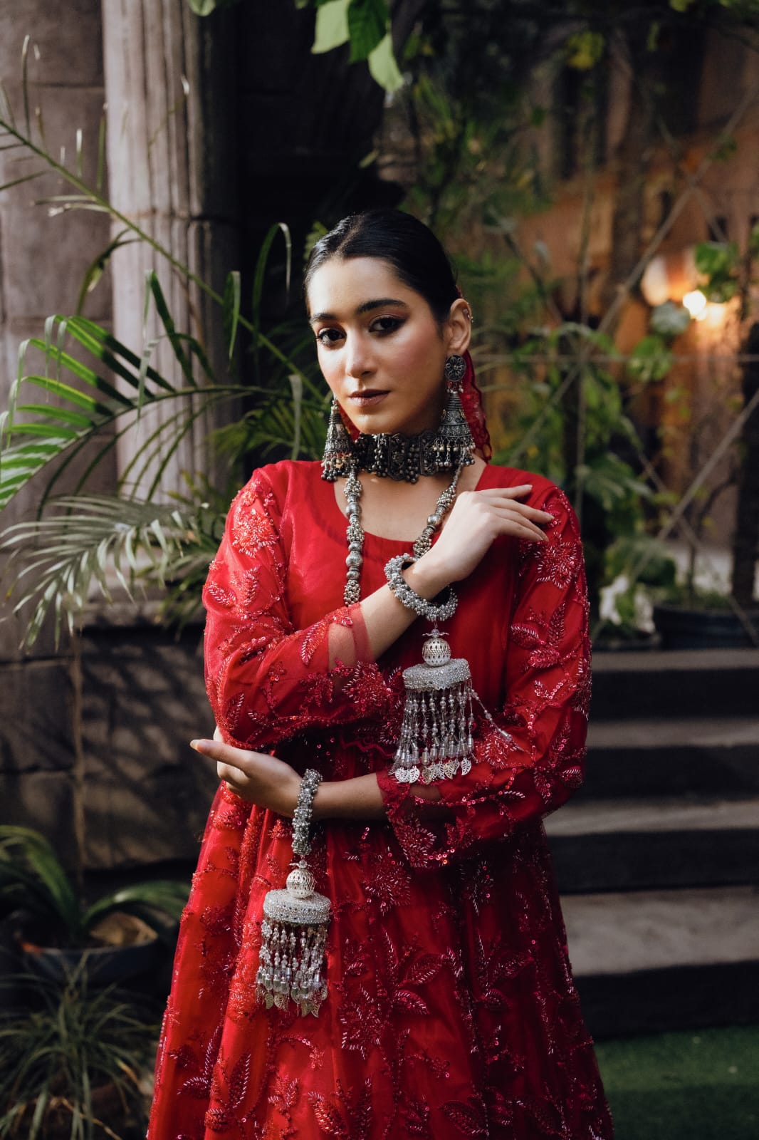 Embark on a mesmerizing voyage through time with the “Qasar-e-Noor Collection ’24.” This collection seamlessly fuses the opulent allure of the Mughal era with a contemporary twist, presenting creations that epitomize both enduring classicism and modern sophistication. With utmost precision and care, each piece encapsulates a narrative steeped in rich heritage, resonating with the lavish opulence that once graced the illustrious courts of ancient India. Immerse yourself in this enchanting fusion of history and refinement, where every jewel narrates a tale of unparalleled beauty and artistry.