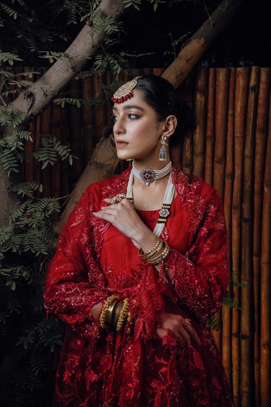 Embark on a mesmerizing voyage through time with the “Qasar-e-Noor Collection ’24.” This collection seamlessly fuses the opulent allure of the Mughal era with a contemporary twist, presenting creations that epitomize both enduring classicism and modern sophistication. With utmost precision and care, each piece encapsulates a narrative steeped in rich heritage, resonating with the lavish opulence that once graced the illustrious courts of ancient India. Immerse yourself in this enchanting fusion of history and refinement, where every jewel narrates a tale of unparalleled beauty and artistry.
