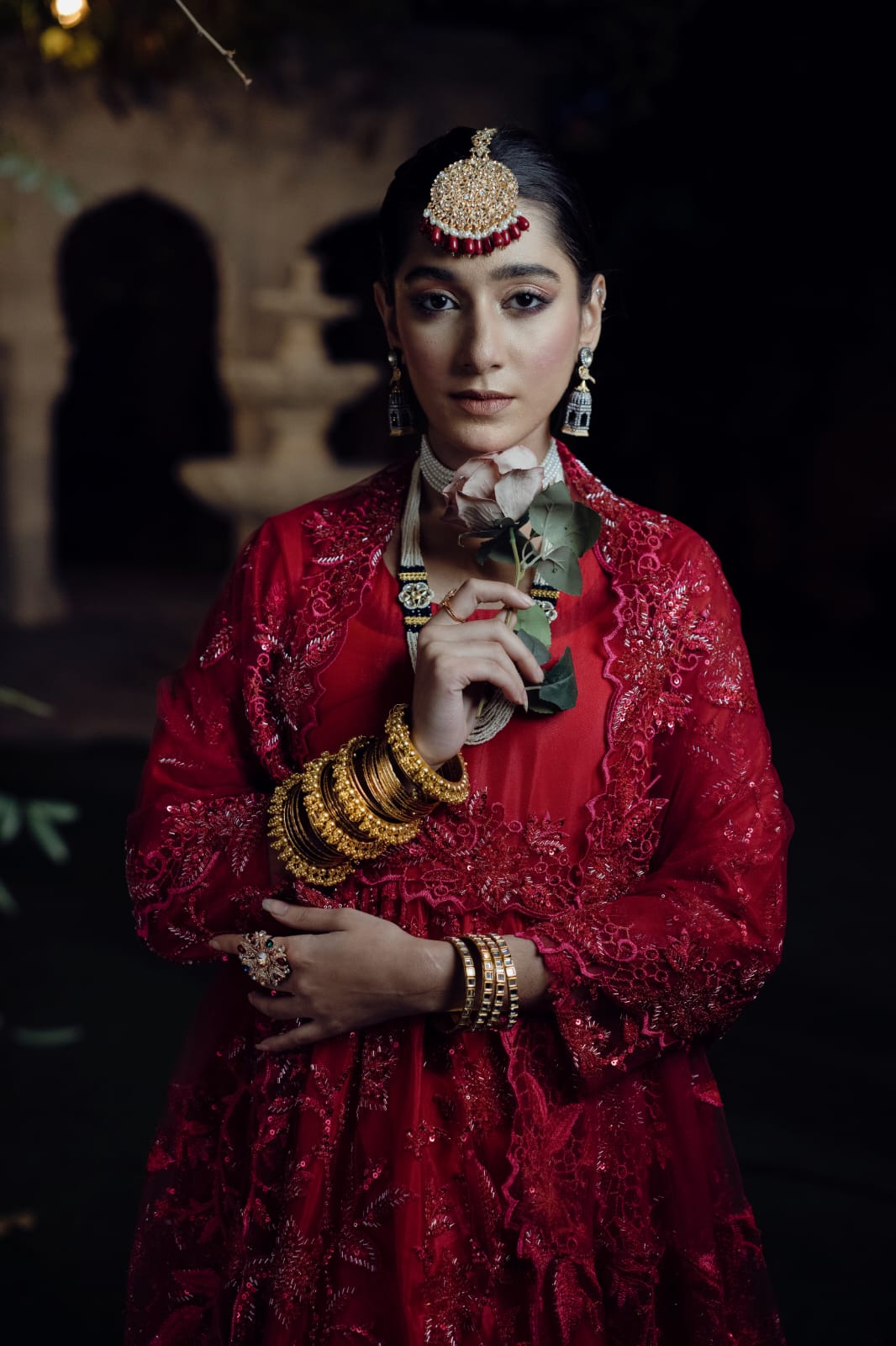 Embark on a mesmerizing voyage through time with the “Qasar-e-Noor Collection ’24.” This collection seamlessly fuses the opulent allure of the Mughal era with a contemporary twist, presenting creations that epitomize both enduring classicism and modern sophistication. With utmost precision and care, each piece encapsulates a narrative steeped in rich heritage, resonating with the lavish opulence that once graced the illustrious courts of ancient India. Immerse yourself in this enchanting fusion of history and refinement, where every jewel narrates a tale of unparalleled beauty and artistry.