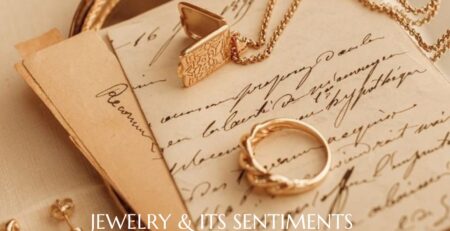 Golden ring with a Necklace on Piece of paper